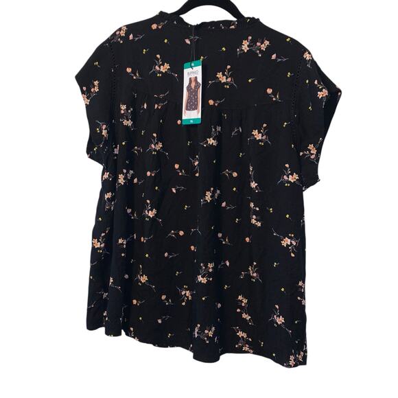 New Buffalo Ladies' Flutter Sleeve Floral Top sz XL - Picture 3 of 6